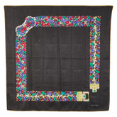 カルティエ パンテール ベルト モチーフ スカーフ グレー マルチカラー シルク レディース CARTIER 【中古】